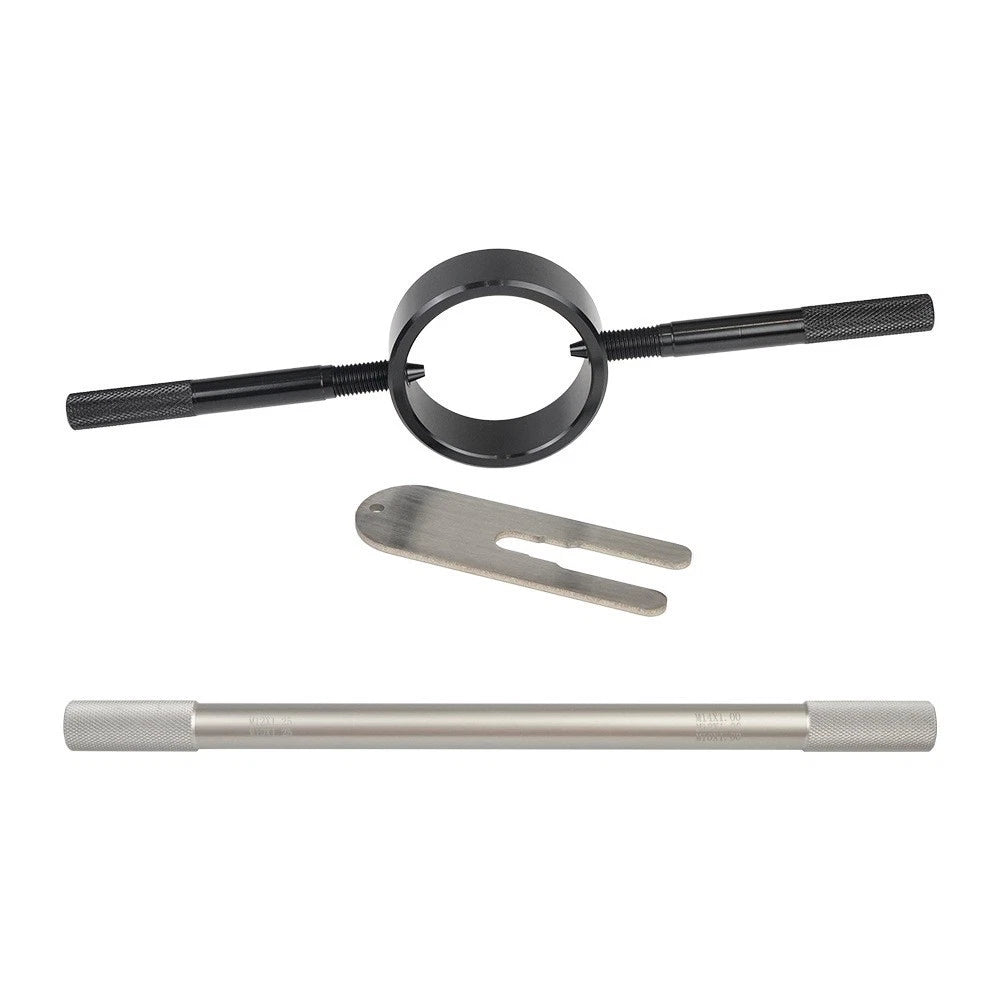 Space Saving Motorcycle Fork Spring Compressor Tool For Workshop Storage