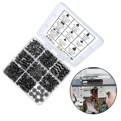 420pcs Rust Resistant Computer Screws for Laptop Case Repair