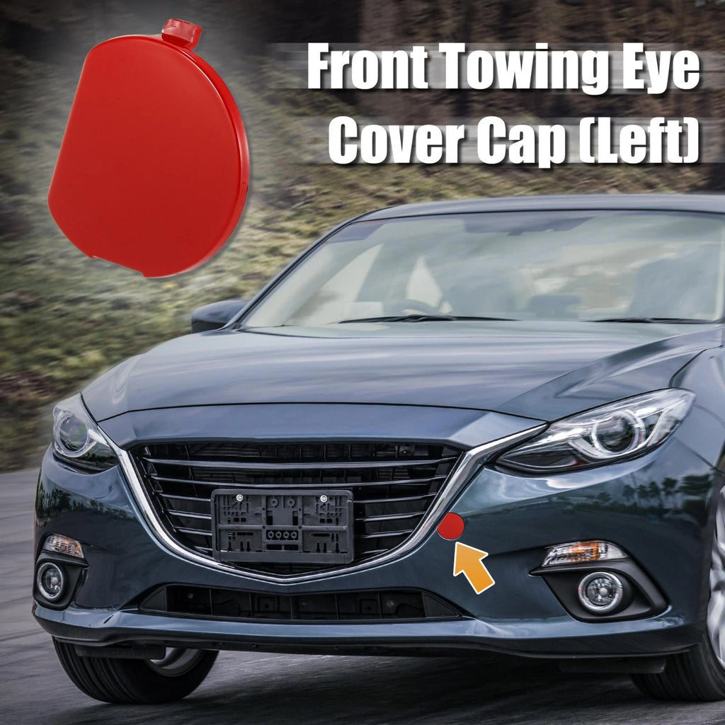 Front Bumper Tow Hook Cover Cap Replacement for Mazda 3 (2014–2016)