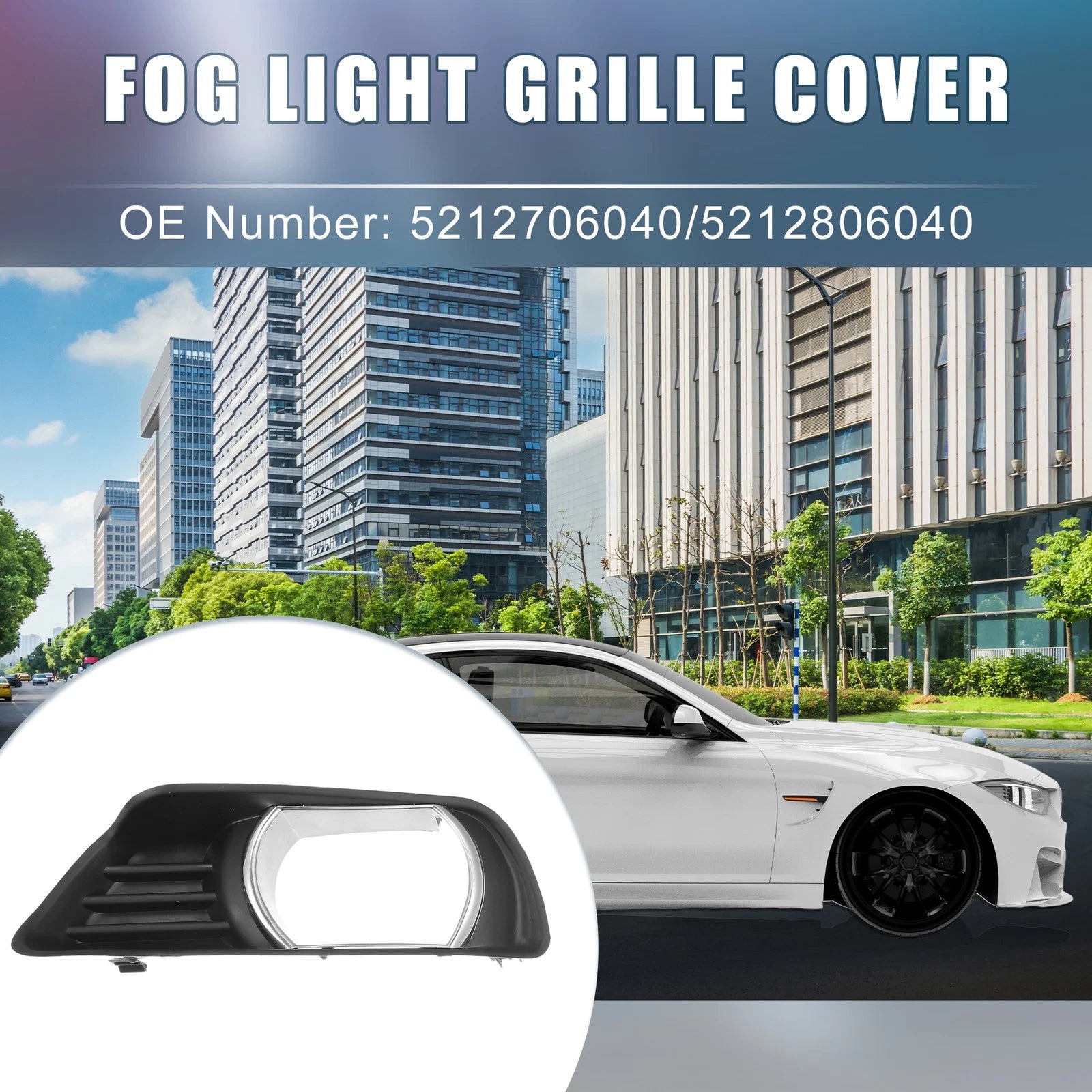 Fog Light Grille Cover Pair Left Right for Toyota (2012–2018)