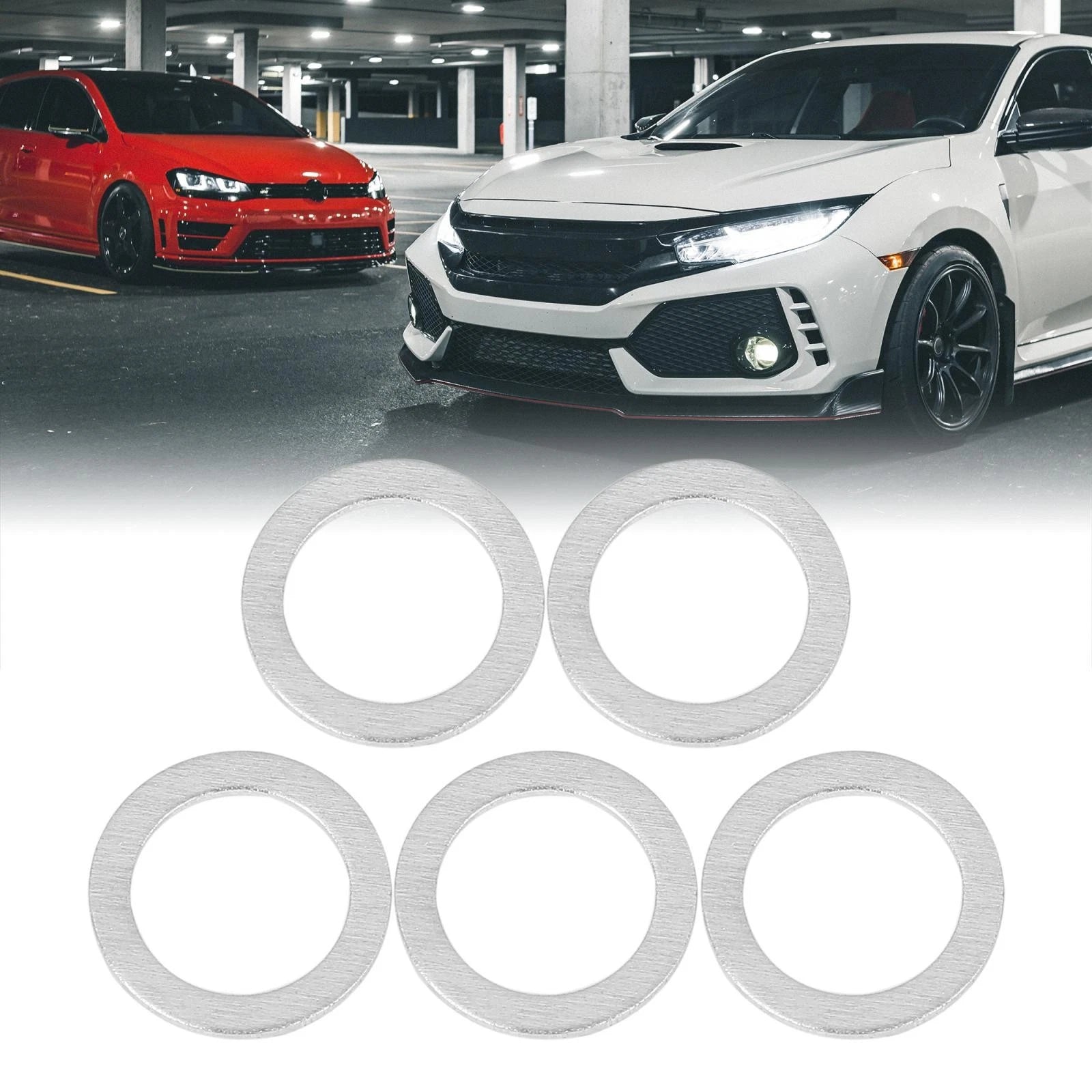 Oil Drain Plug Gaskets Replacement Set for Hyundai (5 Pack) (2005–2021)