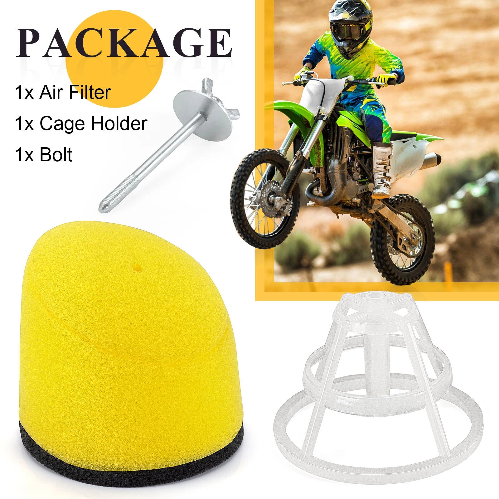 Air Filter Cage Holder Wing Nut for Kawasaki KX100 KX112 KX80 KX85 (1991–2024)