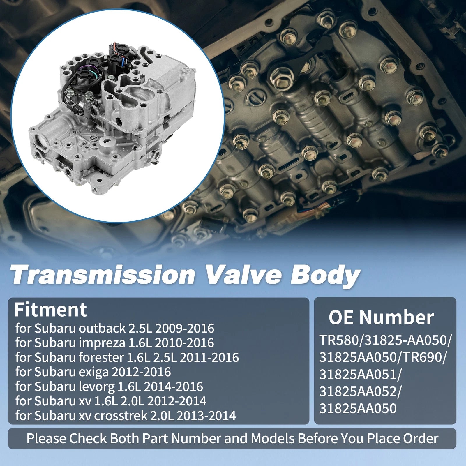 Valve Body CVT Transmission Replacement for Subaru Forester Impreza (2010–2015)
