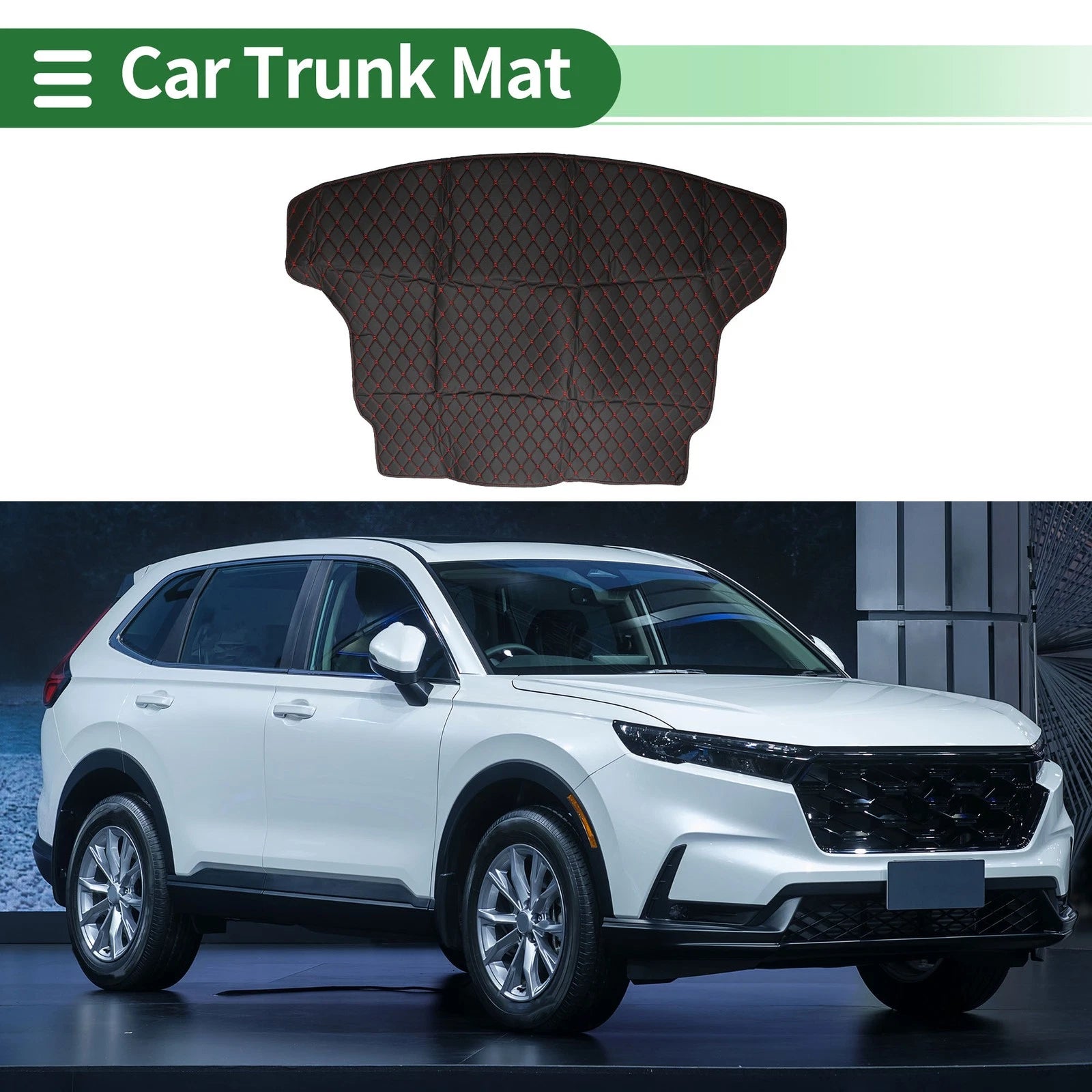 Cargo Liner Rear Trunk Mat 3D Diamond for Honda CRV 2012–2016 XPE Black