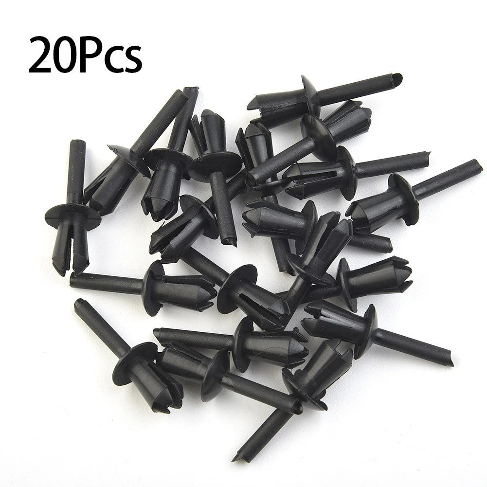 20x Nylon Black Left Rivets for BMW E12 E28 E30 E34 E36 E39 E46 E60