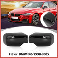 Pair Rear View Mirror Covering Cap Gloss Black for BMW E46 (1998–2006)