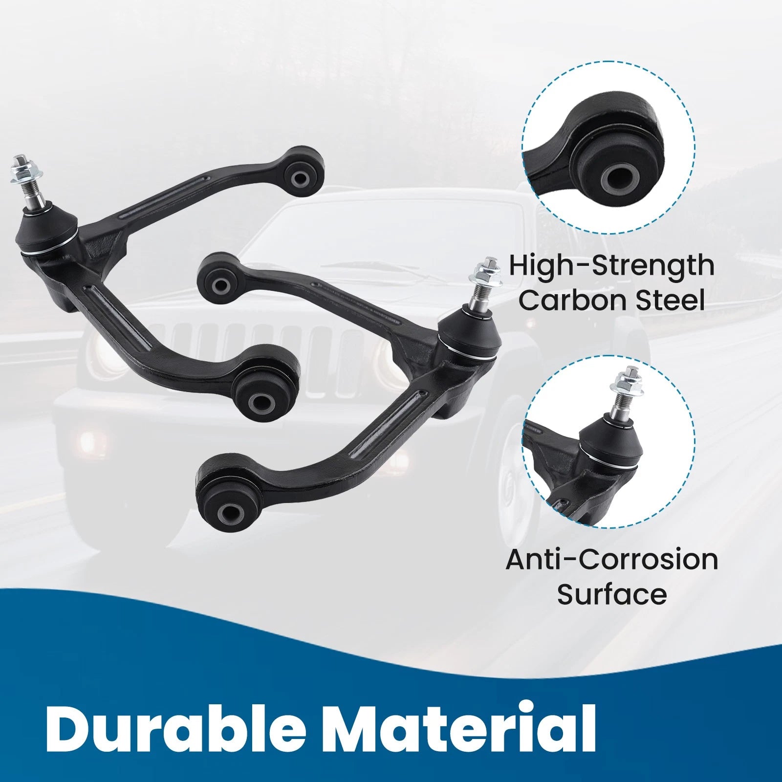 Front Upper Control Arm Assembly w/ Ball Joint for Jeep Liberty (2002–2004) 5114037AB