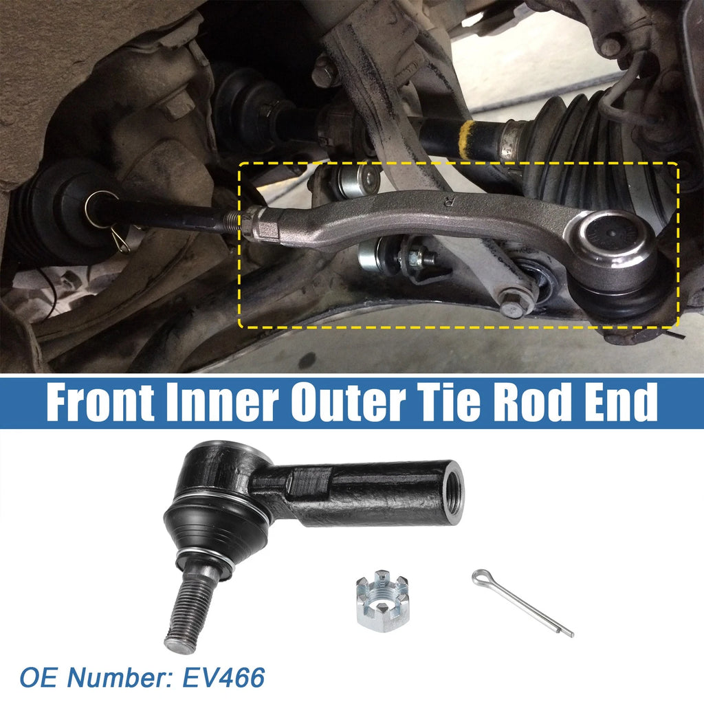6 Pc Front Inner Outer Tie Rod End Link Kit with Boot for Toyota Matrix (2003–2008)