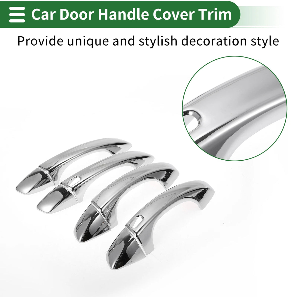 Door Handle Cover Trim for VW Golf (2013–2020) - Silver Tone