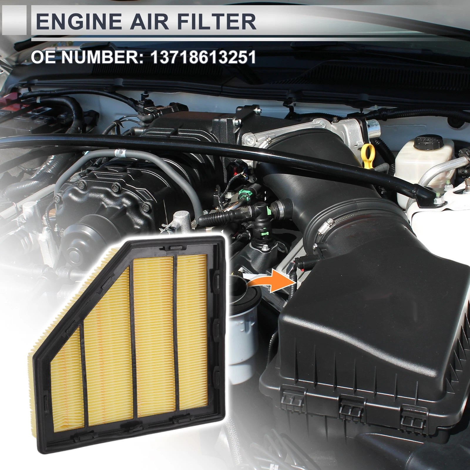 Engine Air Filter Replacement for BMW 540i Base 3.0L 2018–2020