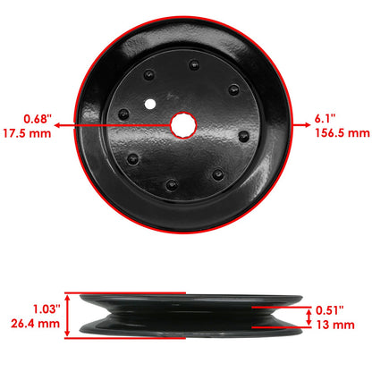 Deck Spindle Pulley Replacement for Ryobi 13AC26JD897 13AD78XS099 (2013–2018)