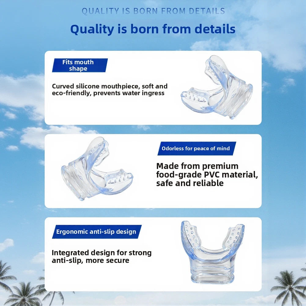 Snorkel Mouthpiece Bite Peg for Swimming (4.5cm, 3.8cm)