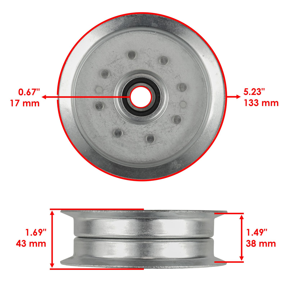 Spindle Assembly with Pulley and Blade Belt for Cub Cadet RZT-L46 RZT-LX46 (2008–2014)