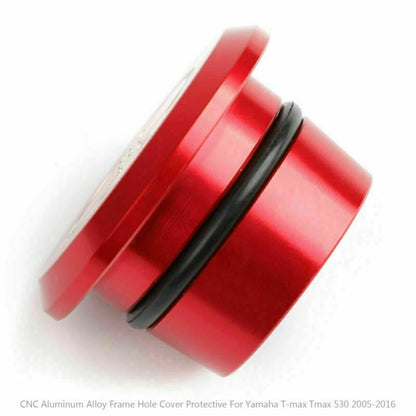 CNC Frame Hole Cover Guard for Yamaha T-Max 530 (2005–2016) - Red T9
