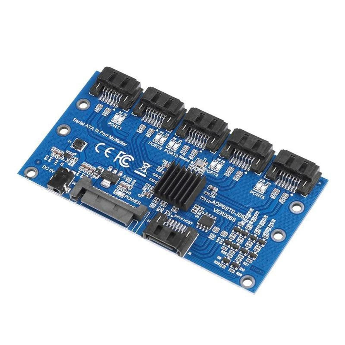 5-Port SATA 3.0 Expansion Card Hub Adapter 6Gbps