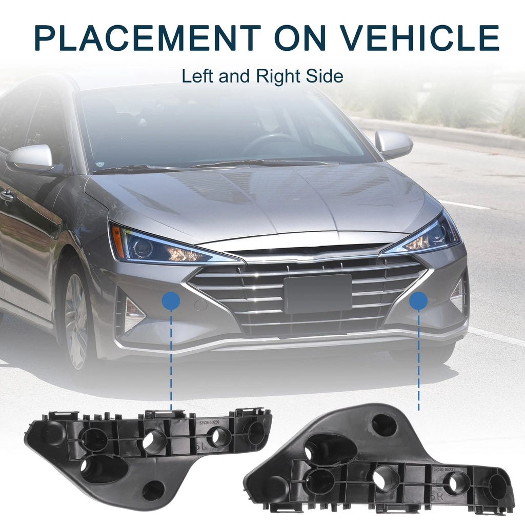 Front Bumper Retainer Bracket Pair for Toyota Yaris (2012–2019)