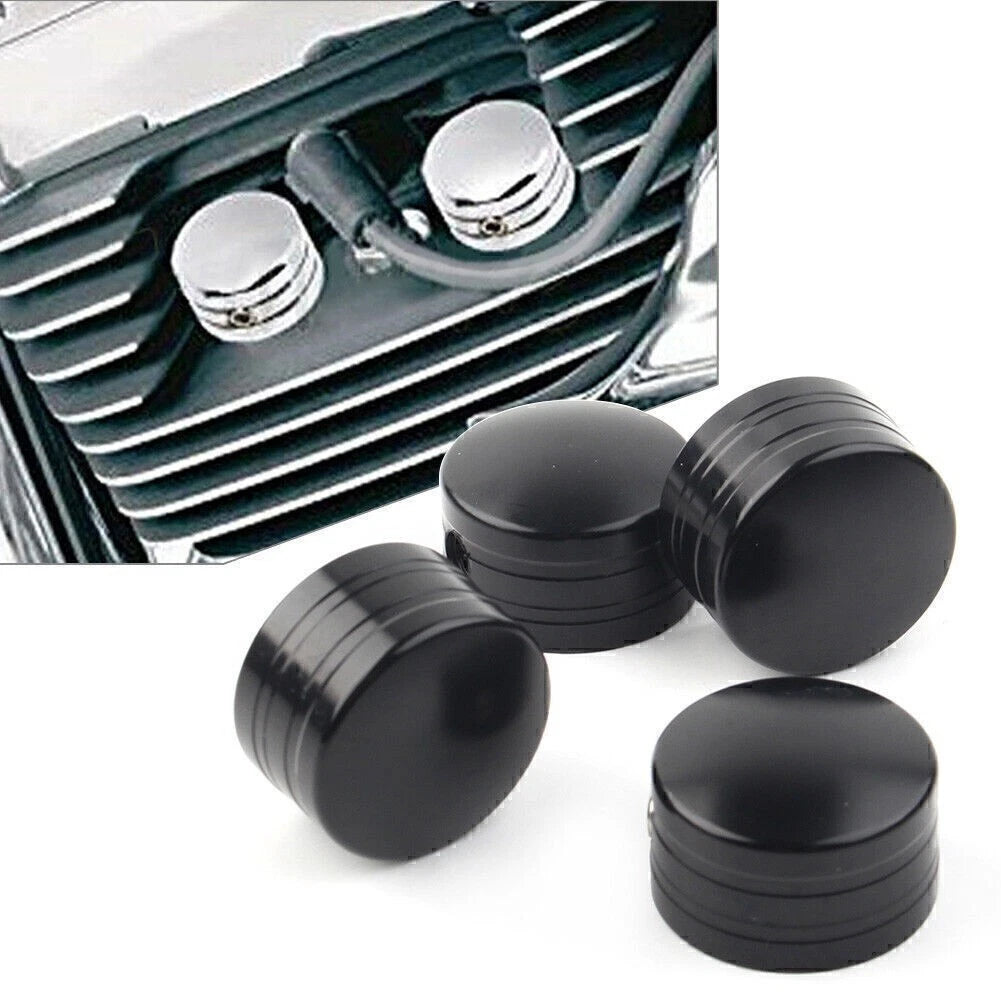 Set of 4 Head Bolt Spark Plug Covers for Harley Sportster XL (2004–2023)