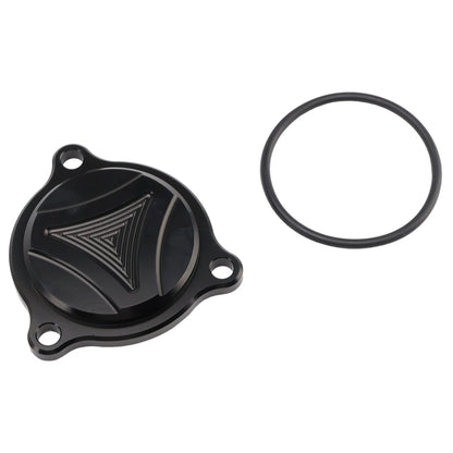Engine Oil Filter Cover for Suzuki LTZ400 LTR450 DRZ400/400E/400S/400SM (Black)
