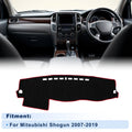 Dash Cover for Mitsubishi Shogun 2007–2019 Polyester Black With Red Edge