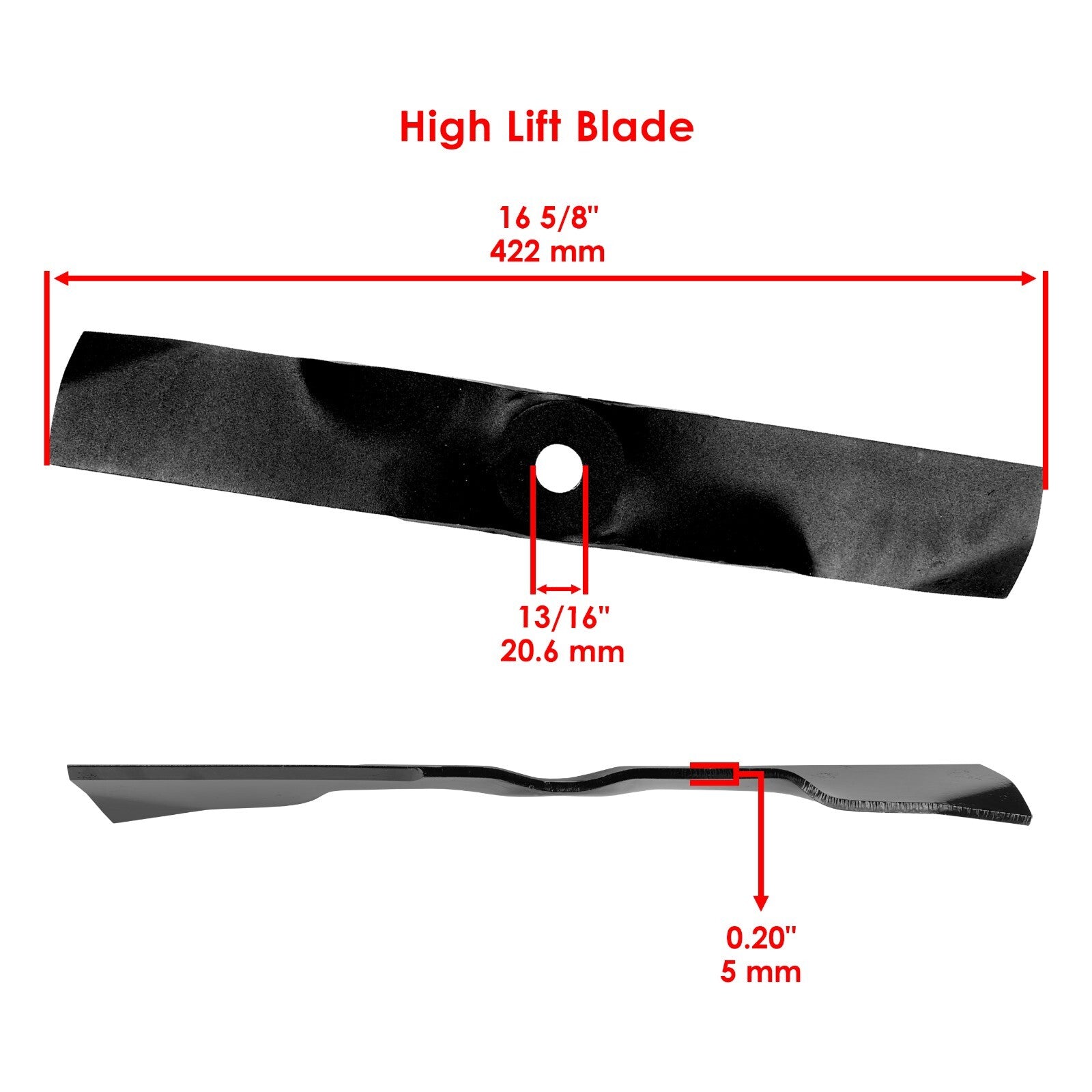 High Lift Blade Replacement for John Deere 48 Inch Deck (2005–2015)