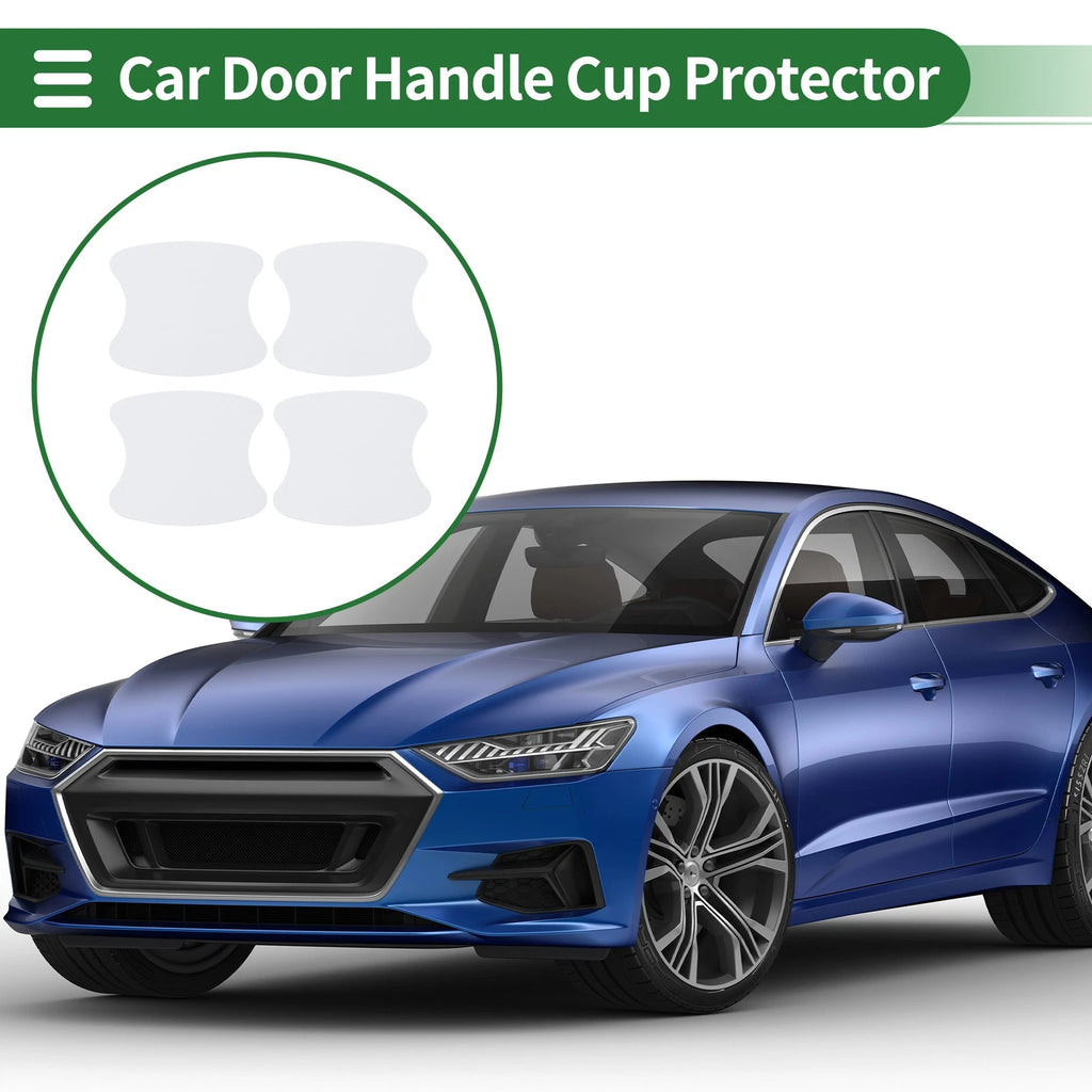 Door Handle Cup Protector Sticker for - 3.54"x3.93" White