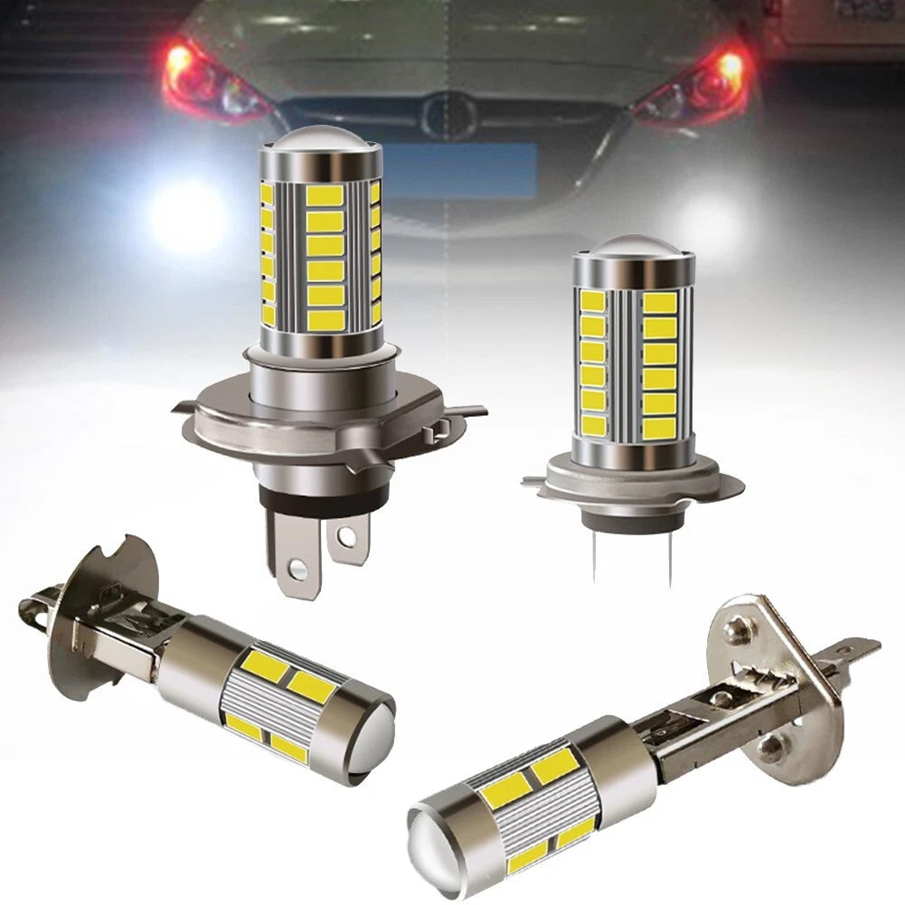 1pc LED Headlight for Motorcycle (H4 H7 H1 H3) 33SMD Super Bright