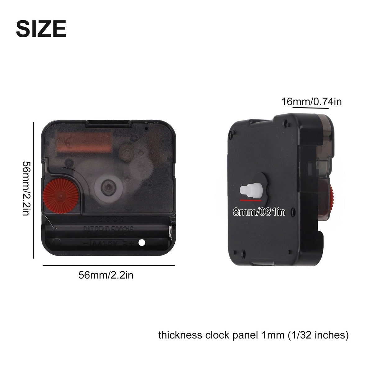 Silent Wall Clock Movement Replacement Parts for Frameless Clocks