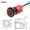 22mm Metal Push Button Switch for Universal Applications (12V, IP67)