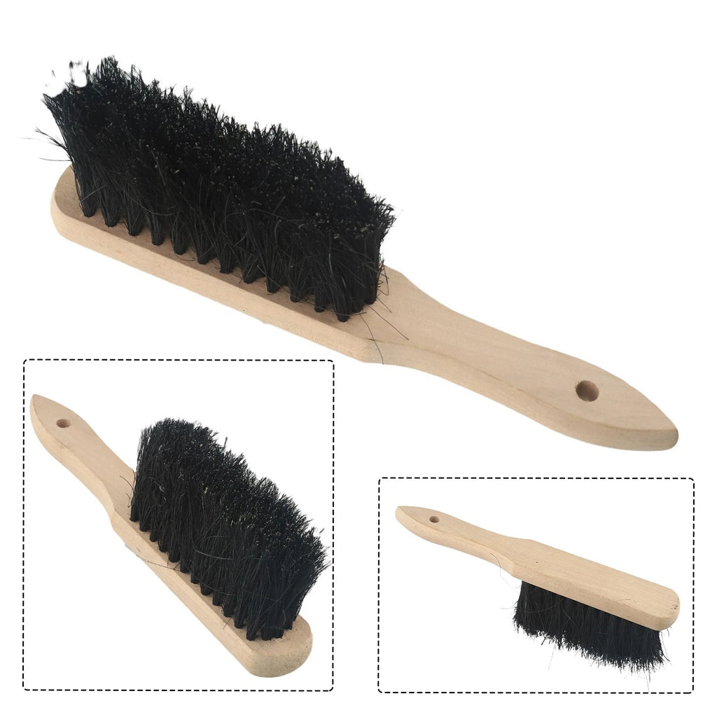 Fireplace Brush for Hearth (Oblong Wooden Handle)