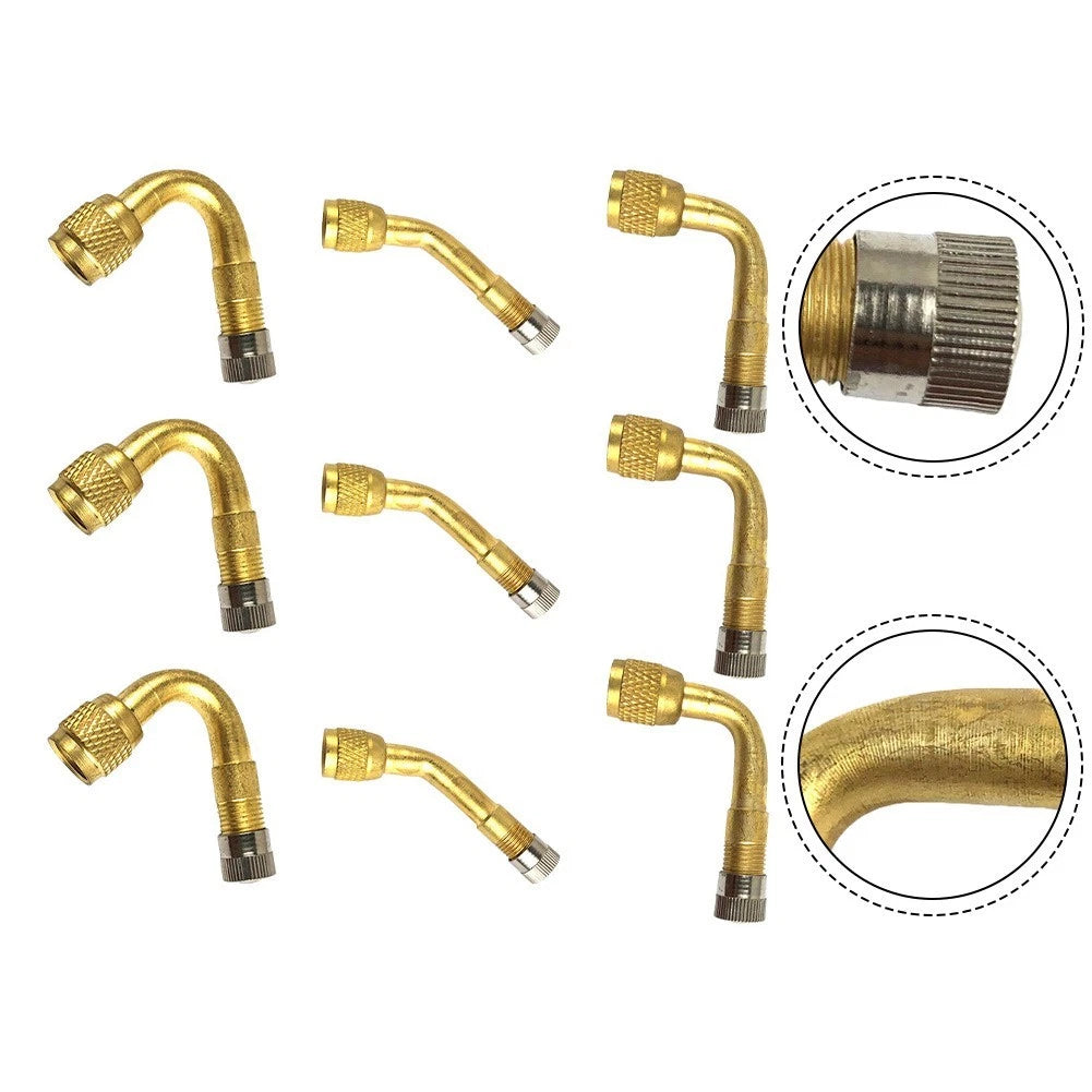9 Pcs Tyre Valve Extension Set for Motorcycle (45, 90, 135 Degree Angles)