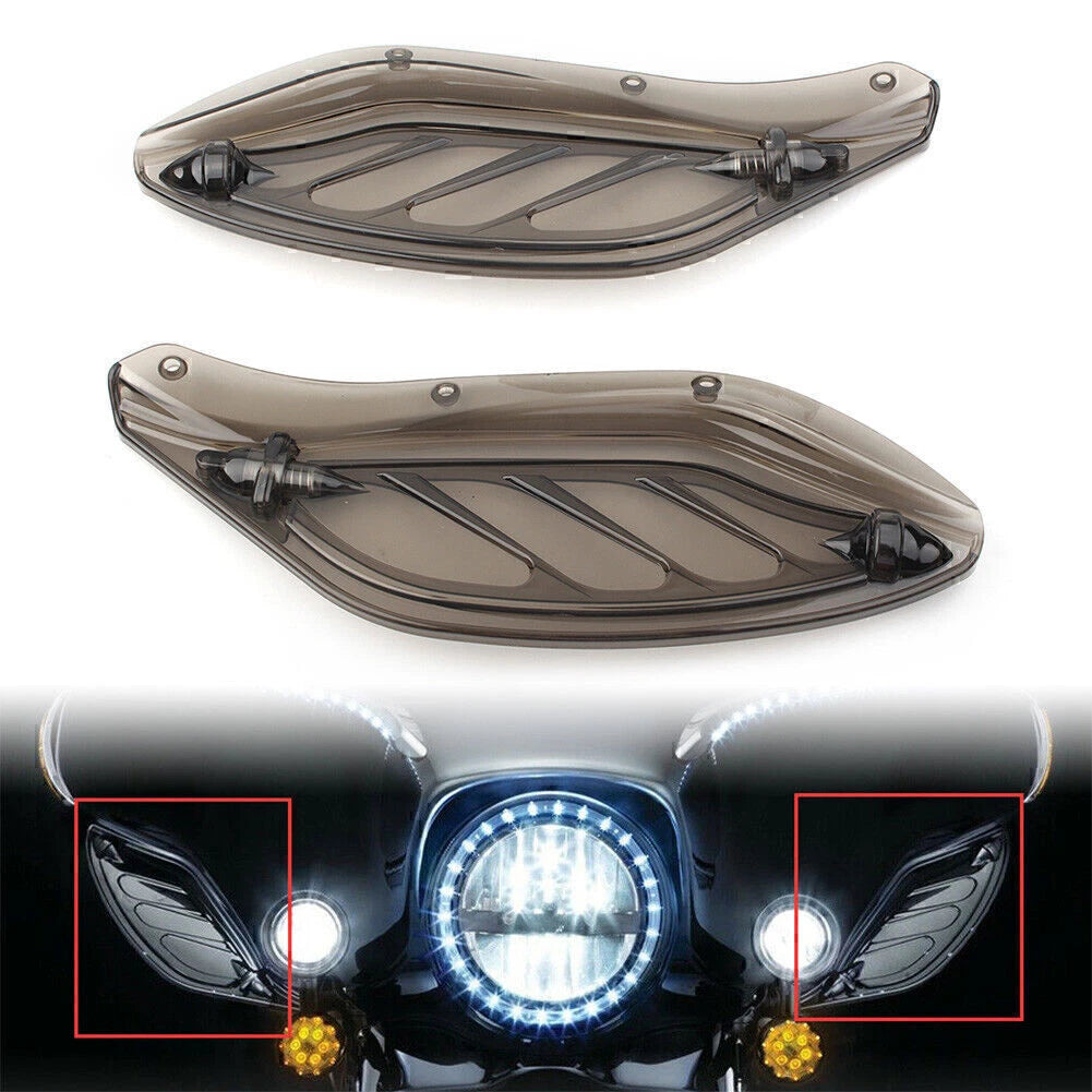 Motor Side Wing Windshield Air Deflector for Harley Touring FLHR FLHT CVO (1996–2013)