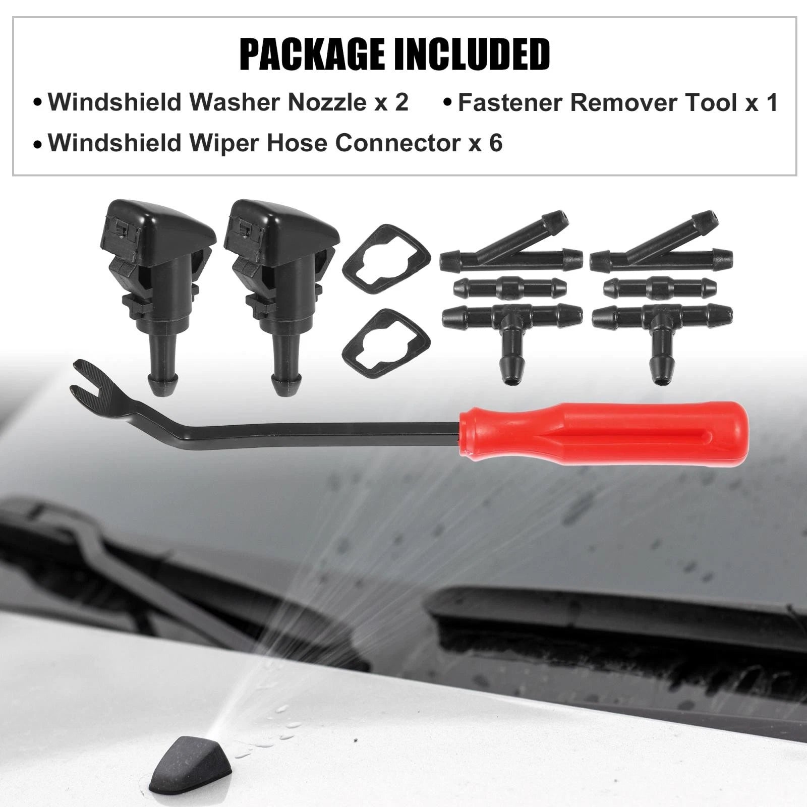 Front Windshield Washer Nozzle Kit 11pcs for Mitsubishi Eclipse (2006–2012)