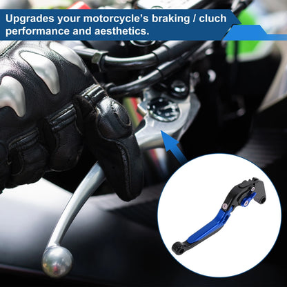 Brake Clutch Levers Set of 2 for Suzuki GSXR1000 (2009–2019) Black Blue Handle