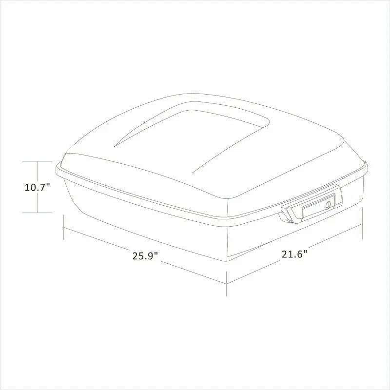 Chopped Trunk Backrest Pad Mount Rack for Harley Touring (2009–2013)