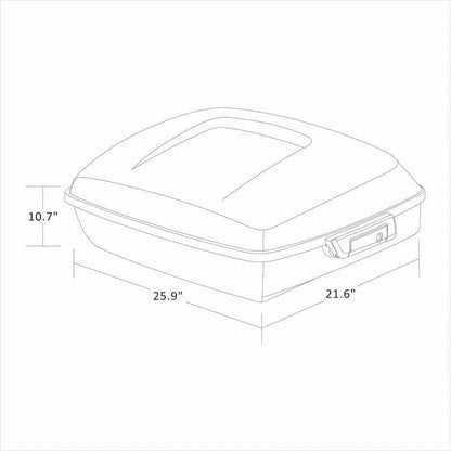 Chopped Trunk Backrest Pad Mount Rack for Harley Touring (2009–2013)