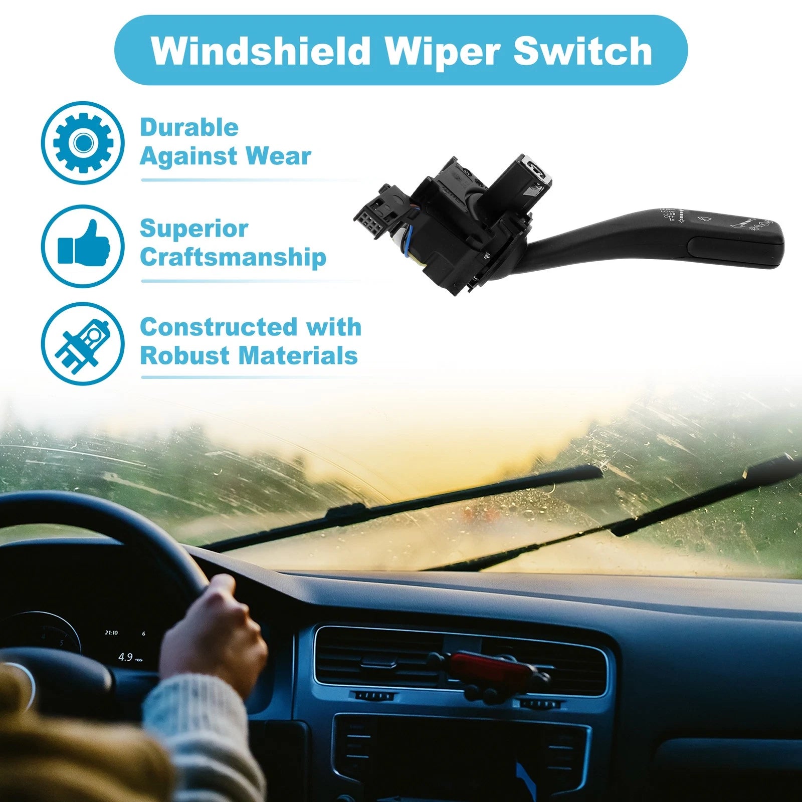 Windshield Wiper Control Switch Replacement for Volkswagen Jetta (2006–2010)
