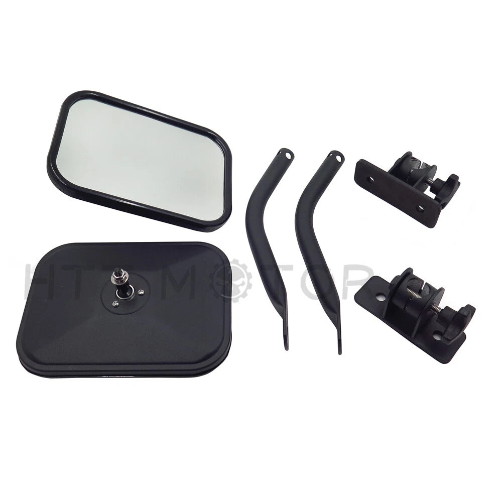 Pair Quick Release Rectangular Mirrors for Jeep Wrangler TJ JK (1997–2017)