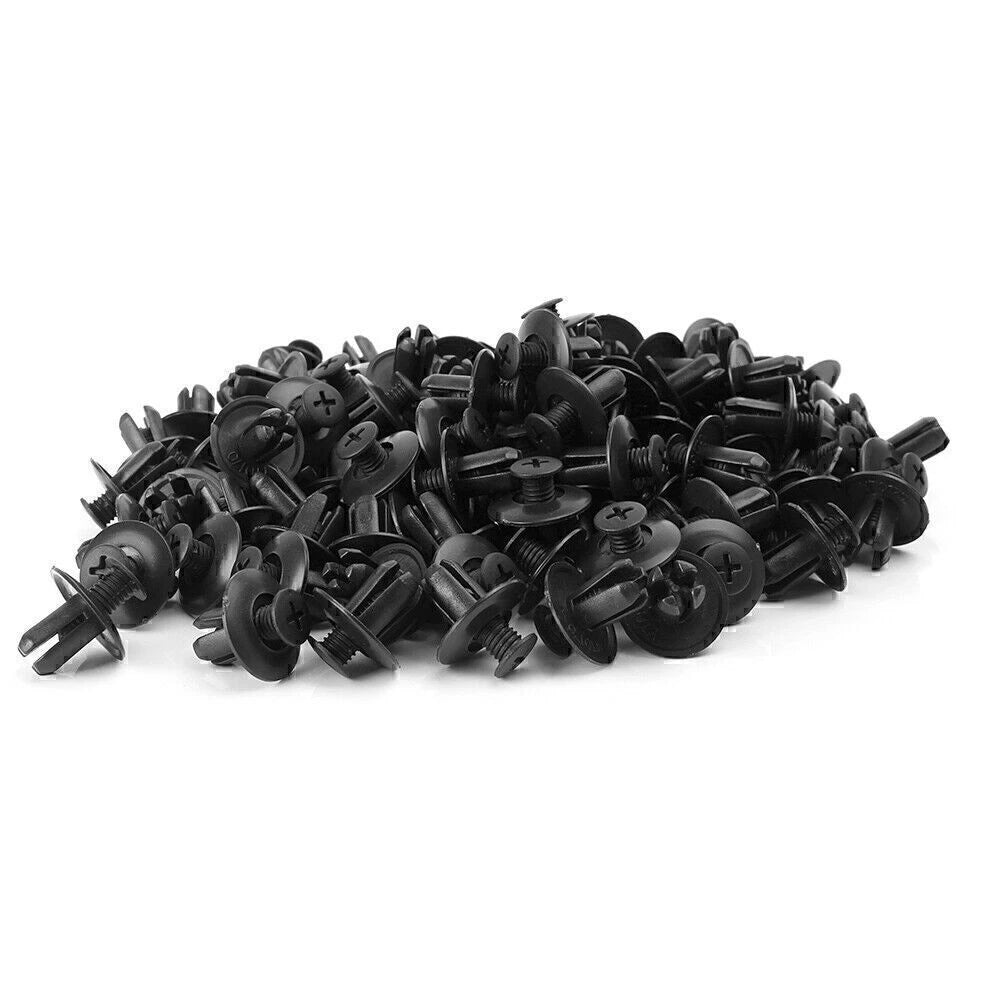 120pcs 8mm Plastic Rivets Fastener for Universal Car Applications (All Years)