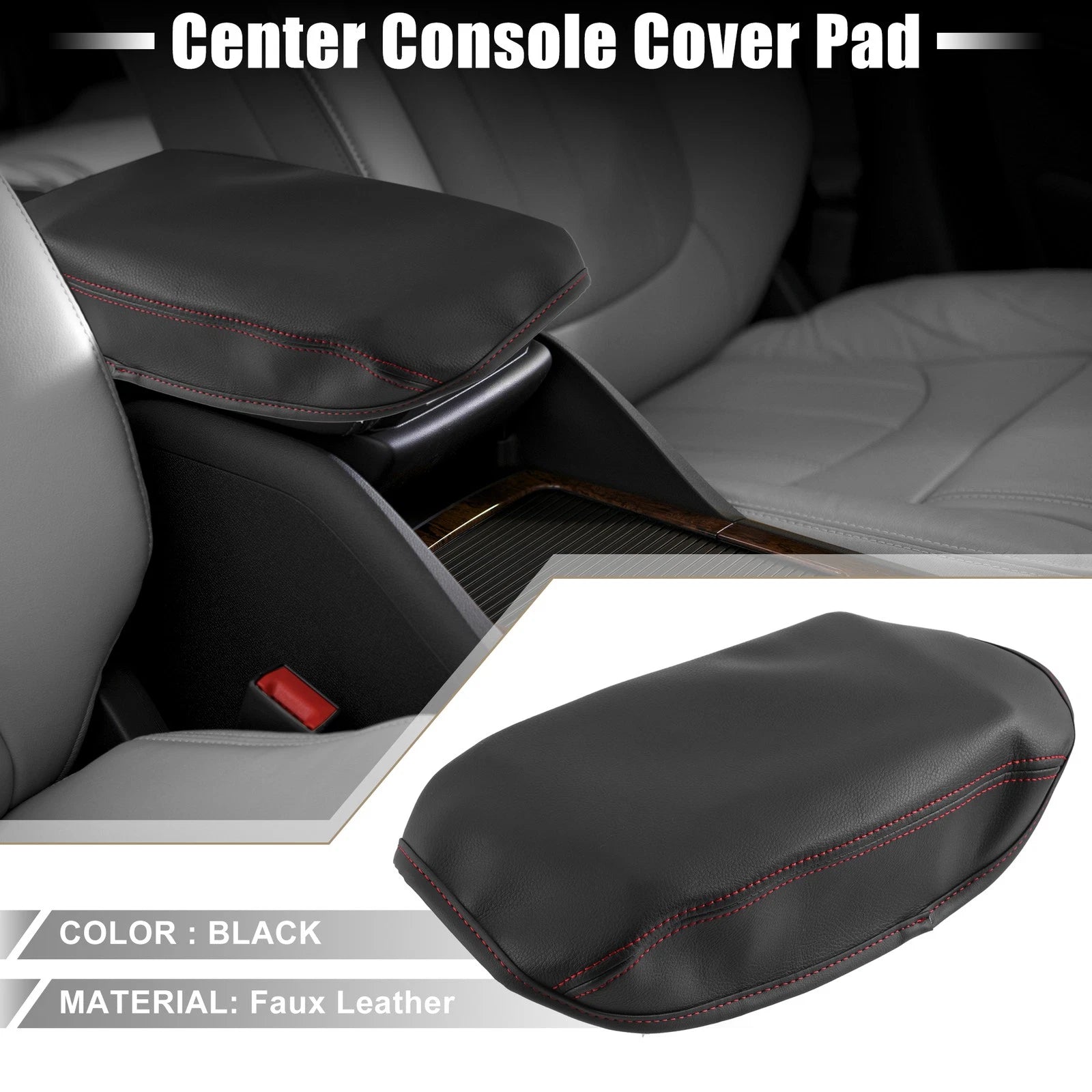 Center Console Pad Armrest Cover Black for Subaru Forester (2019–2023)