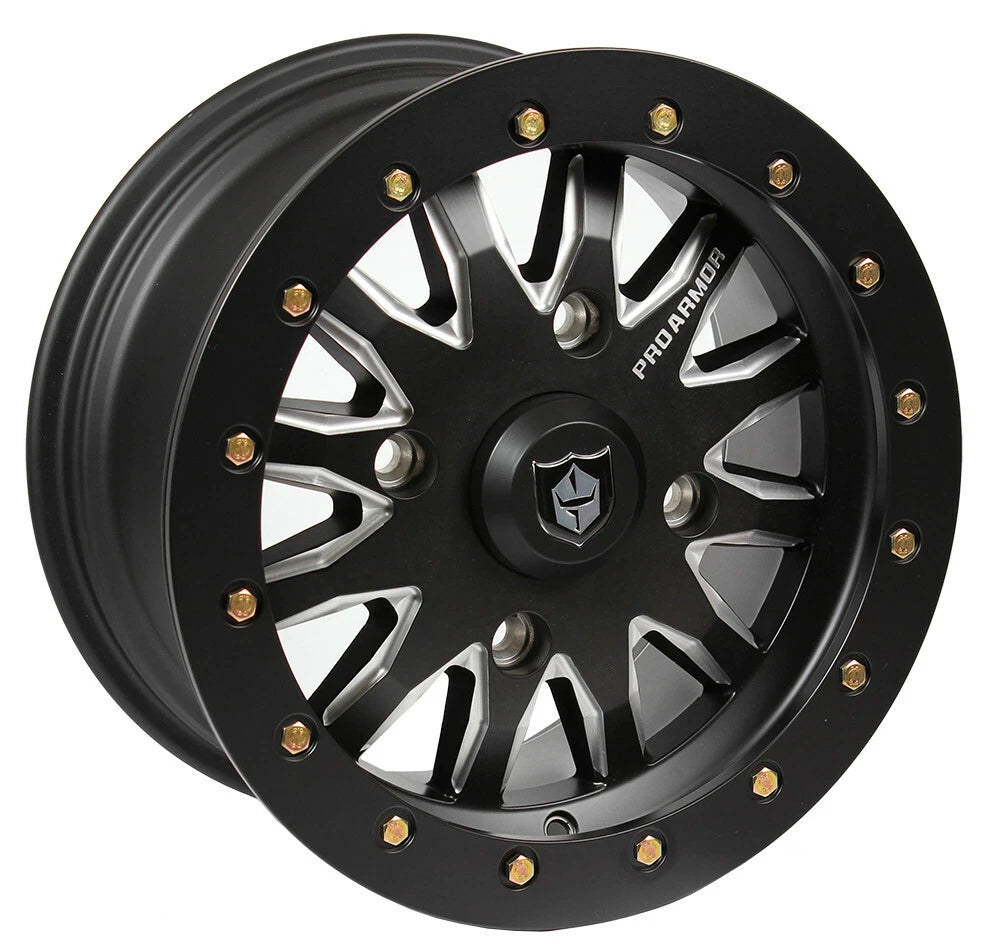 Pro Armor Halo Milled Beadlock Wheel Rim for UTV (15x7, 4/156, 38mm Offset)