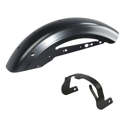 Unpainted Black Rear Fender & Support Bracket for Harley Sportster (2010–2022)