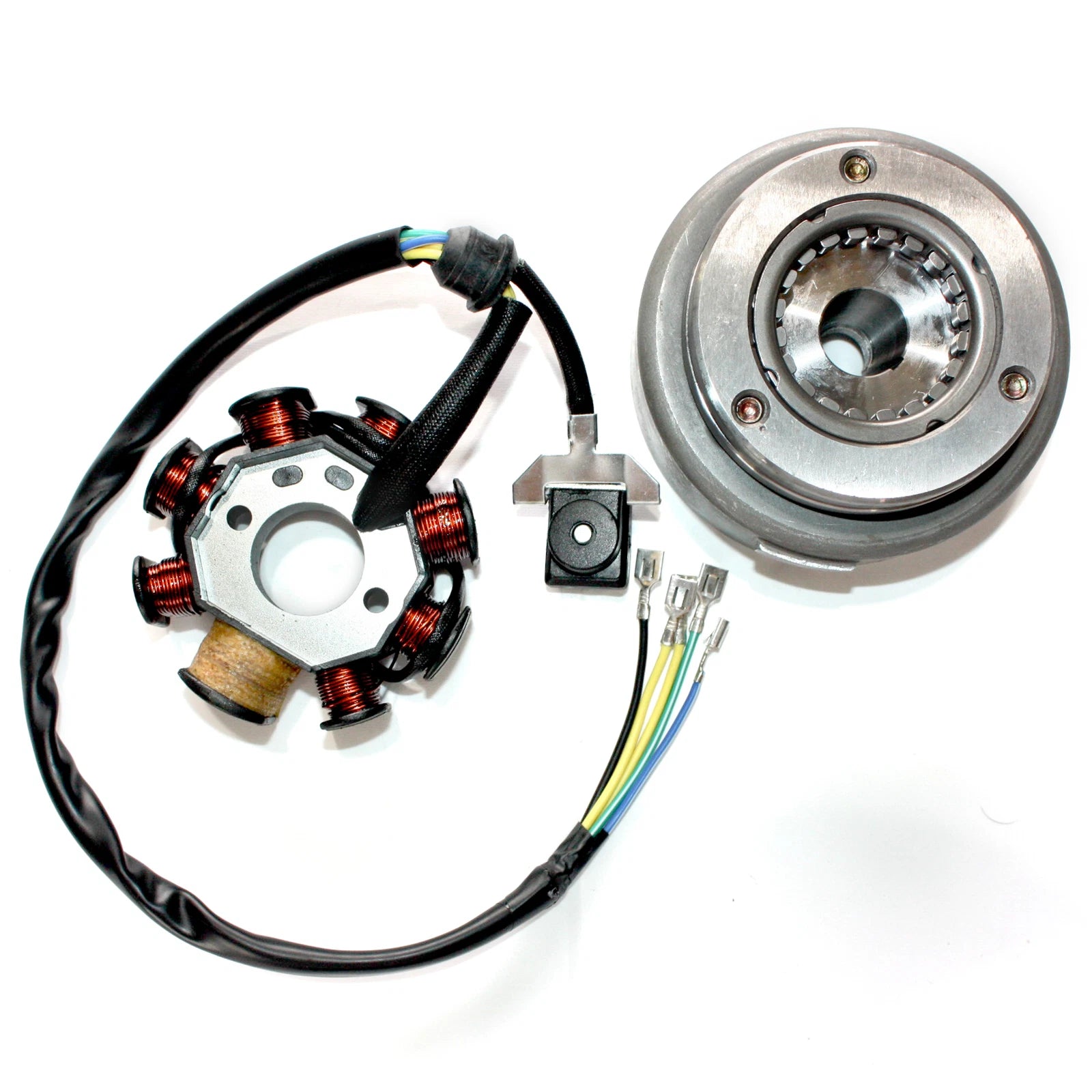 8 Poles Magneto Stator Roller Flywheel for 250cc Engine ATV (PIT Trail Quad)