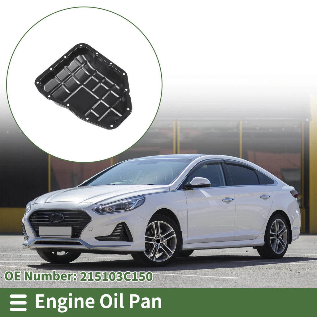 Engine Oil Pan Replacement for Hyundai Sonata (2009–2010) Iron Black