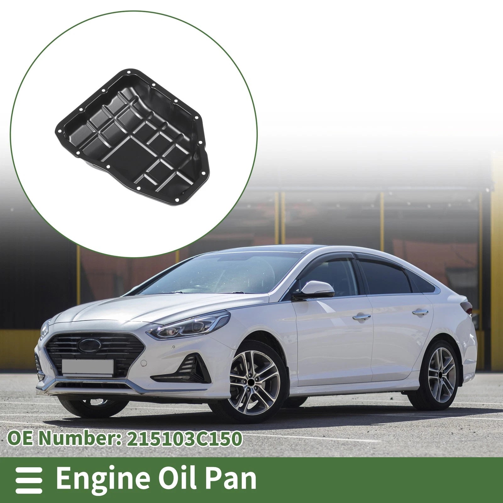 Engine Oil Pan Replacement for Hyundai Sonata (2009–2010) Iron Black