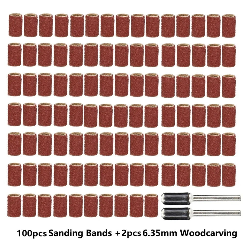 102pcs Sanding Drums Kit for Rotary Abrasive Tools