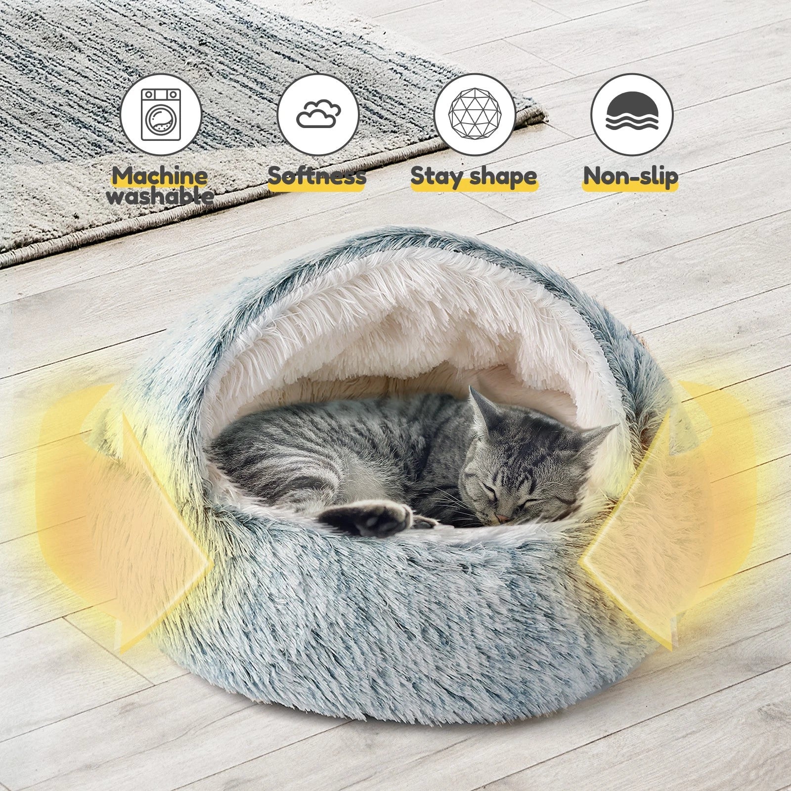 Soft Plush Cat Bed for Cats (Winter Comforter)