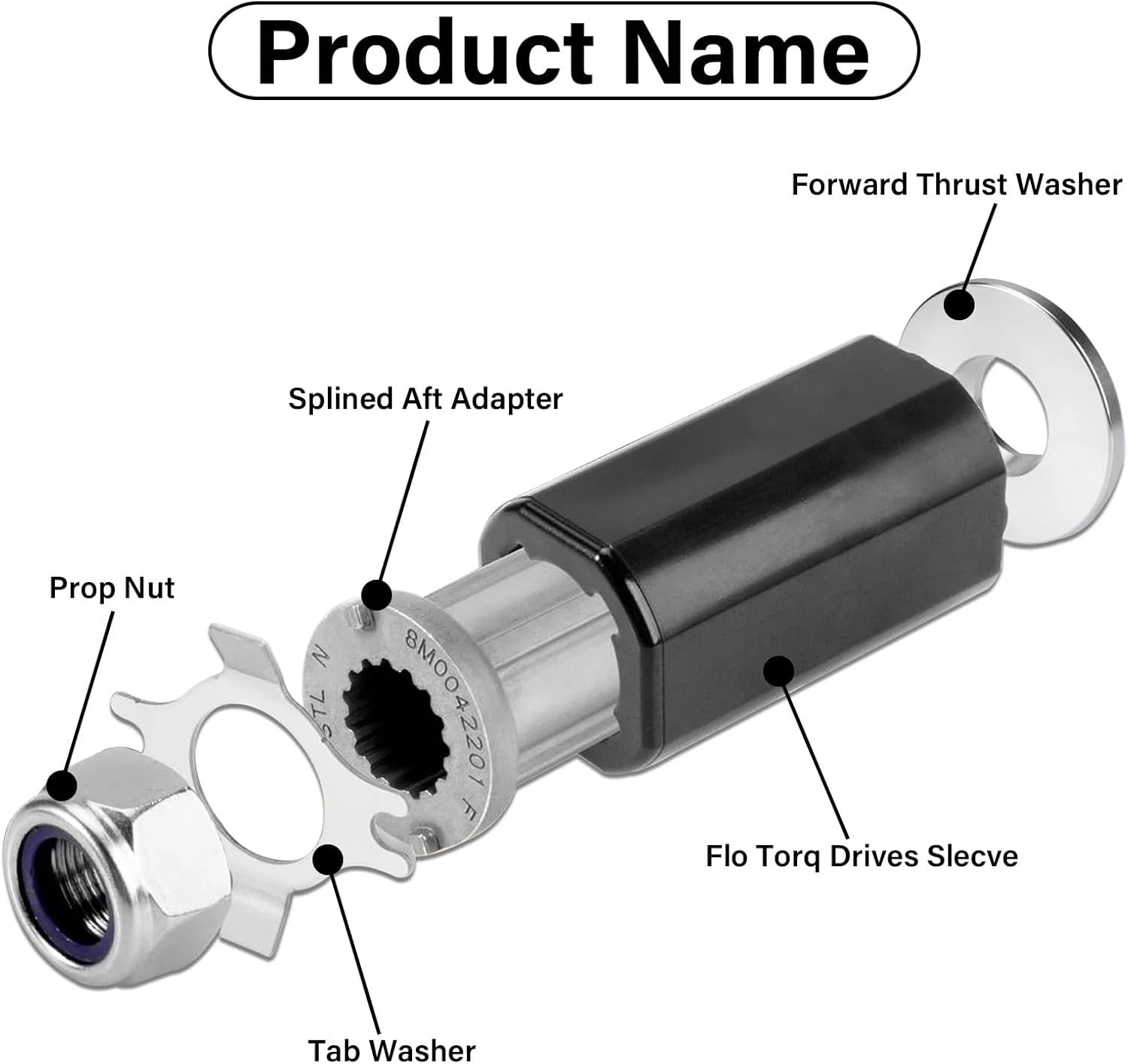 Flo-Torq II Propeller Hub Kit for Mercury/Mariner Outboard (40-250hp) 835257Q1