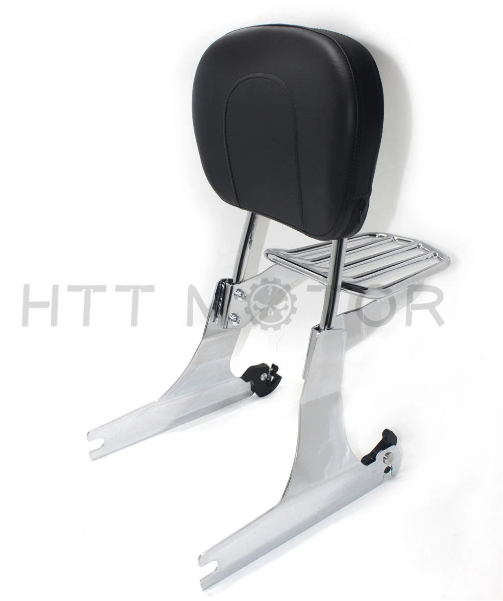 Detachable Sissybar Backrest Luggage Rack for Harley Dyna (2005–2019)