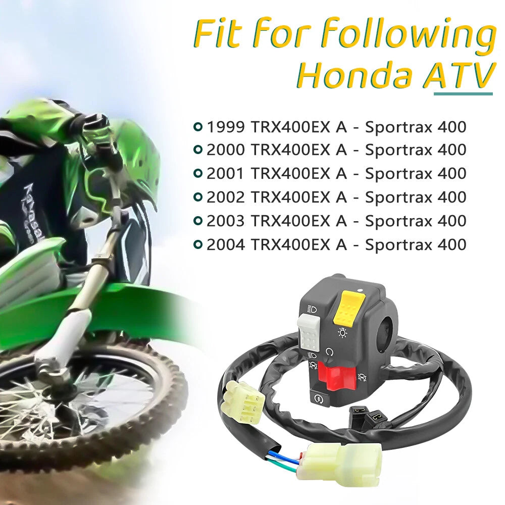 Left Handlebar Switch for Honda Sportrax 400 TRX400EX (1999–2004)