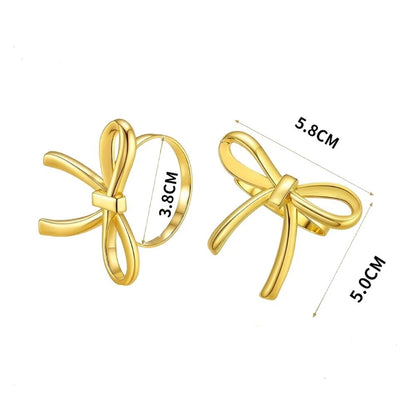 Set of 4 Bow Napkin Rings for Wedding Dinner Party Reusable Accessory